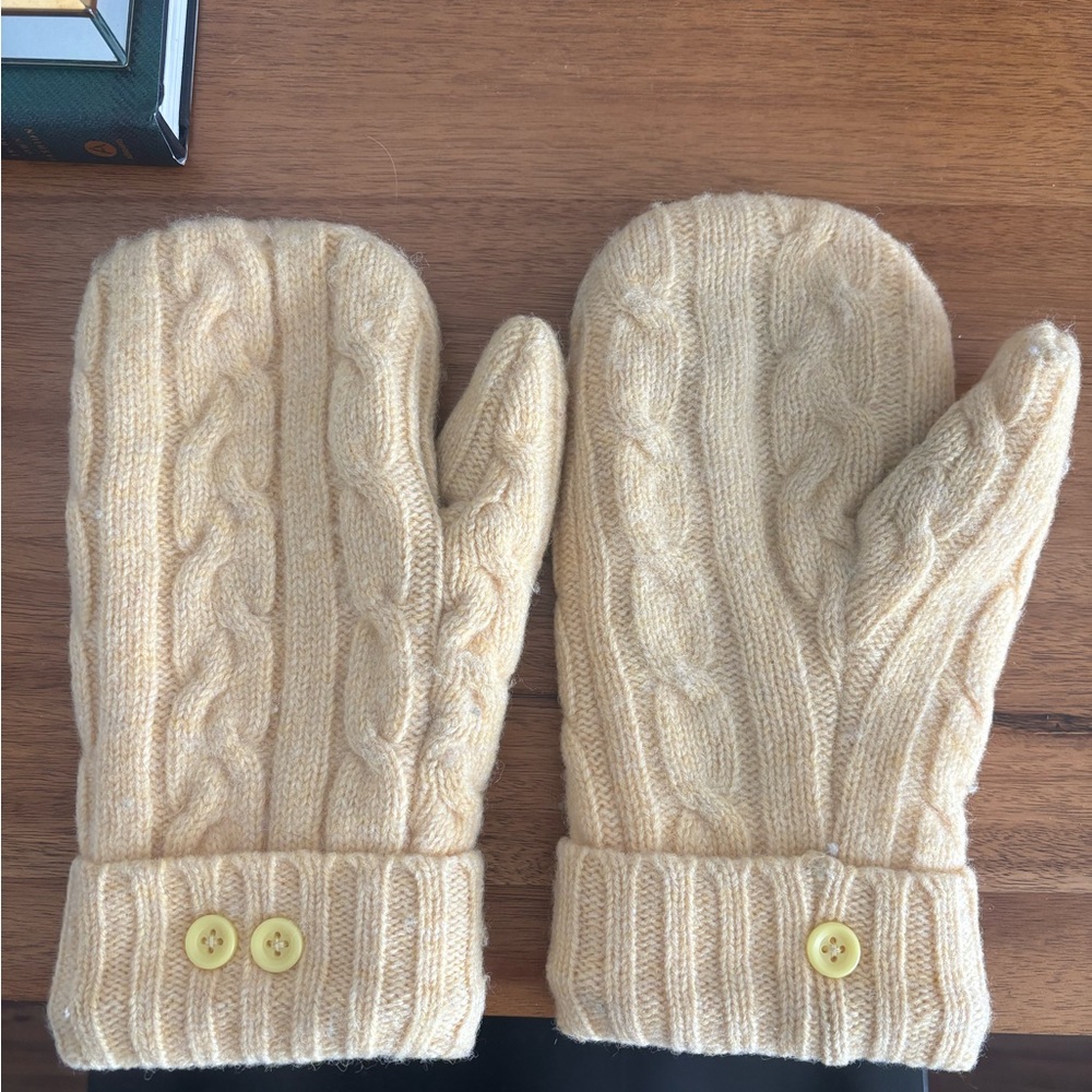 Cozy Cable Knit Mittens with Buttons